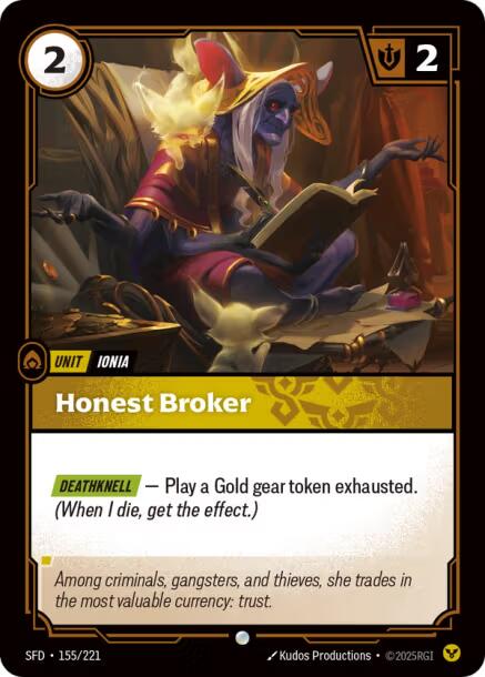 Riftbound: League of Legends Trading Card Game: Honest Broker card image