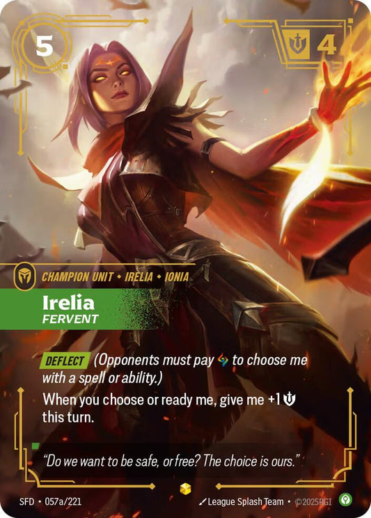Riftbound: League of Legends Trading Card Game: Irelia - Fervent (Alternate Art) card image