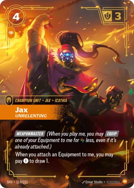 Riftbound: League of Legends Trading Card Game: Jax - Unrelenting card image