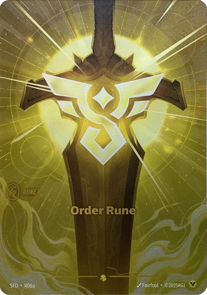 Riftbound: League of Legends Trading Card Game: Order Rune (Alternate Art) card image