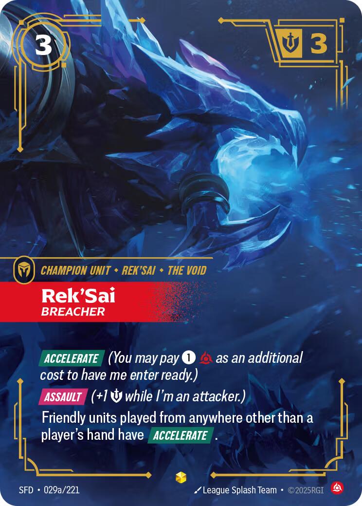 Riftbound: League of Legends Trading Card Game: Rek'Sai - Breacher (Alternate Art) card image