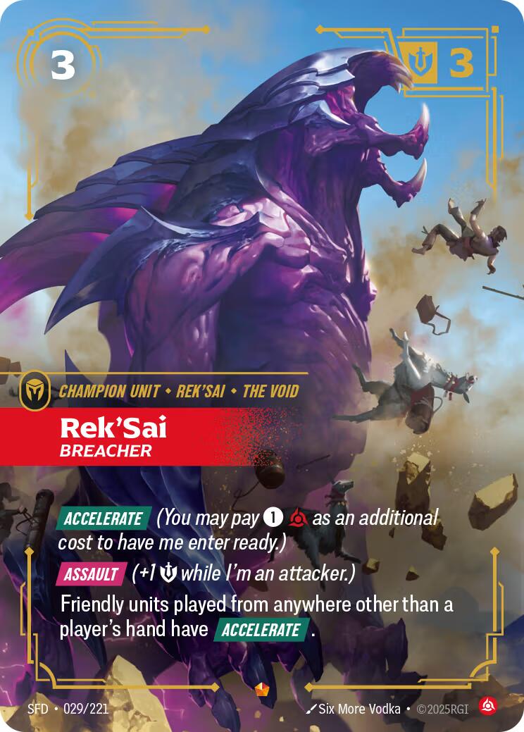 Riftbound: League of Legends Trading Card Game: Rek'Sai - Breacher card image