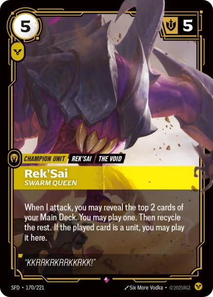 Riftbound: League of Legends Trading Card Game: Rek'Sai - Swarm Queen card image