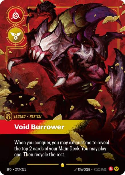 Riftbound: League of Legends Trading Card Game: Rek'sai - Void Burrower (Overnumbered) card image