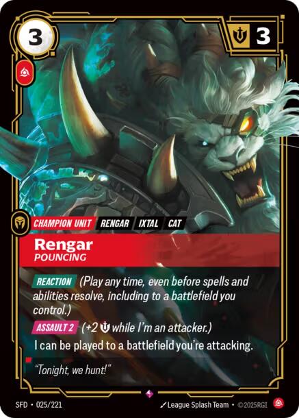 Riftbound: League of Legends Trading Card Game: Rengar - Pouncing card image