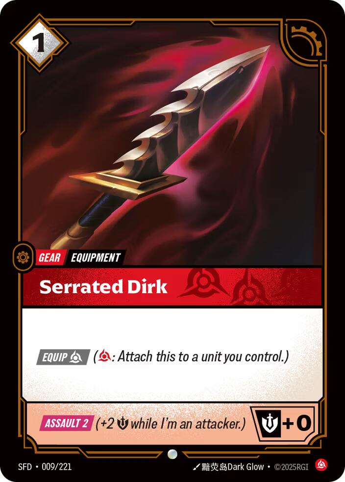 Riftbound: League of Legends Trading Card Game: Serrated Dirk card image