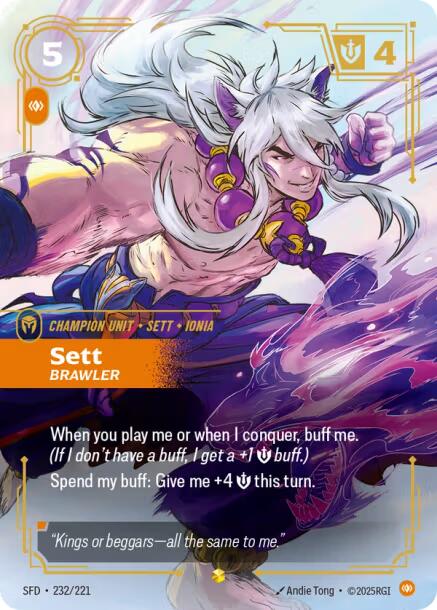 Riftbound: League of Legends Trading Card Game: Sett - Brawler (Overnumbered) card image