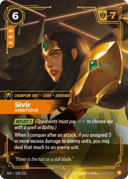 Riftbound: League of Legends Trading Card Game: Sivir - Ambitious card image