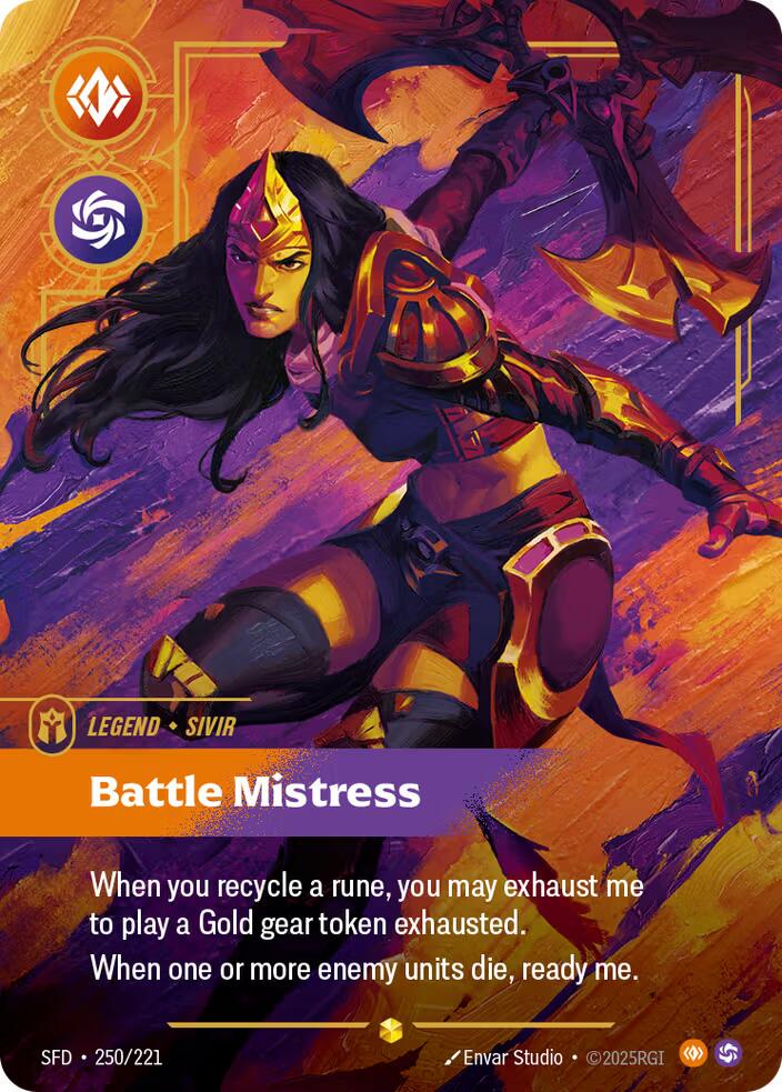 Riftbound: League of Legends Trading Card Game: Sivir - Battle Mistress (Overnumbered) card image