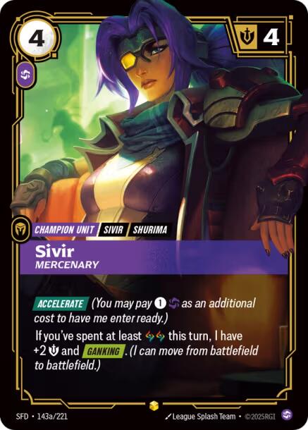 Riftbound: League of Legends Trading Card Game: Sivir - Mercenary (Alternate Art) card image