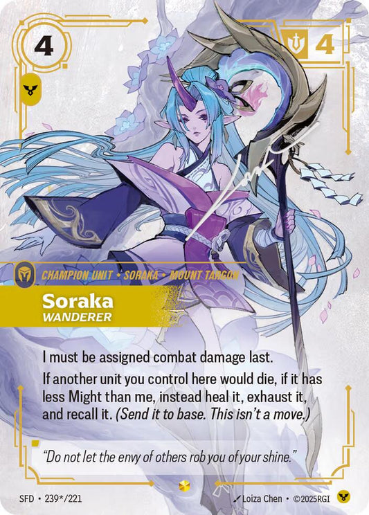 Riftbound: League of Legends Trading Card Game: Soraka - Wanderer (Signature) card image