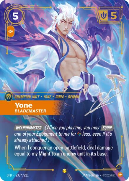 Riftbound: League of Legends Trading Card Game: Yone - Blademaster (Signature) card image