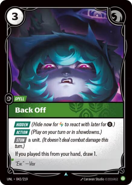 Riftbound: League of Legends Trading Card Game: Back Off card image