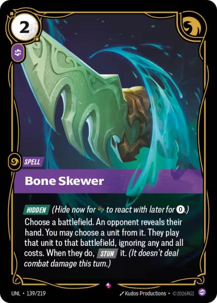 Riftbound: League of Legends Trading Card Game: Bone Skewer card image