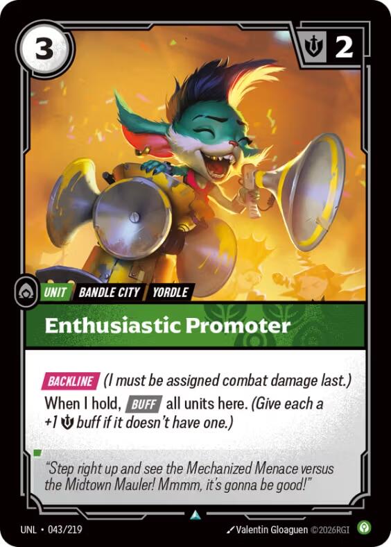 Riftbound: League of Legends Trading Card Game: Enthusiastic Promoter card image