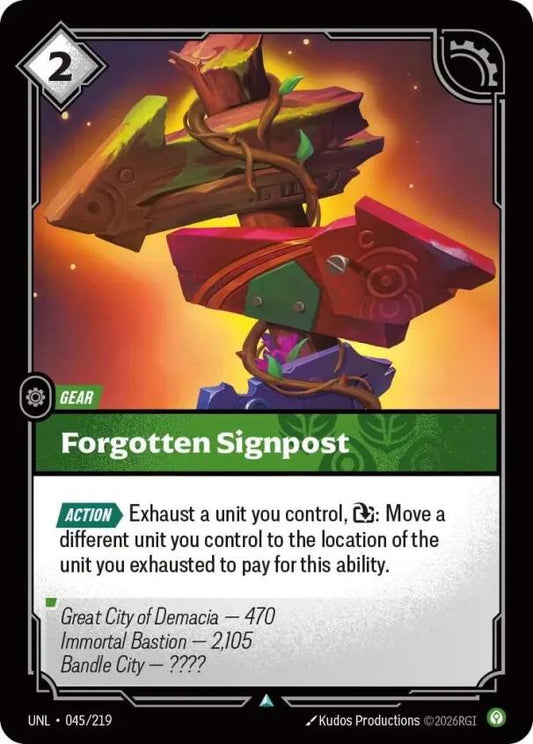 Riftbound: League of Legends Trading Card Game: Forgotten Signpost card image