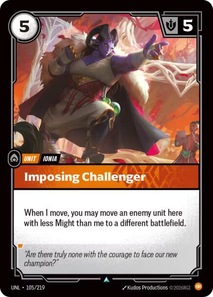 Riftbound: League of Legends Trading Card Game: Imposing Challenger card image