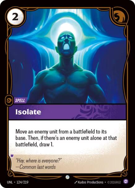 Riftbound: League of Legends Trading Card Game: Isolate card image