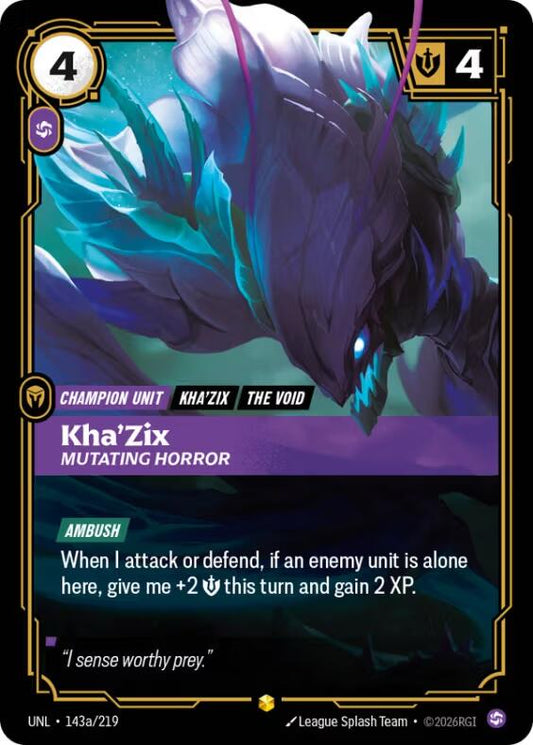 Riftbound: League of Legends Trading Card Game: Kha'Zix - Mutating Horror (Alternate Art) card image