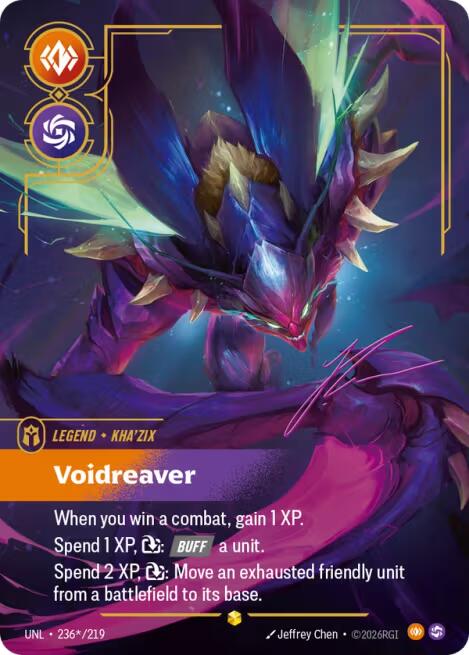 Riftbound: League of Legends Trading Card Game: Kha'Zix - Voidreaver (Signature) card image