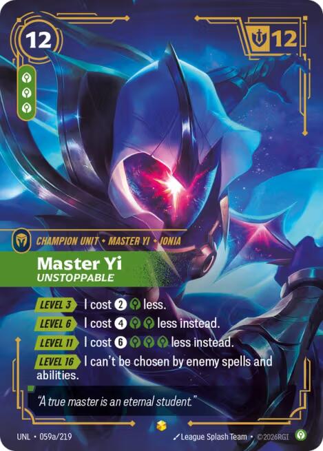 Riftbound: League of Legends Trading Card Game: Master Yi - Unstoppable (Alternate Art) card image
