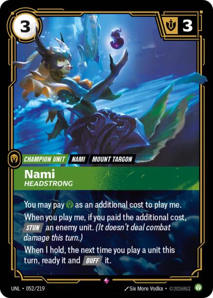 Riftbound: League of Legends Trading Card Game: Nami - Headstrong card image