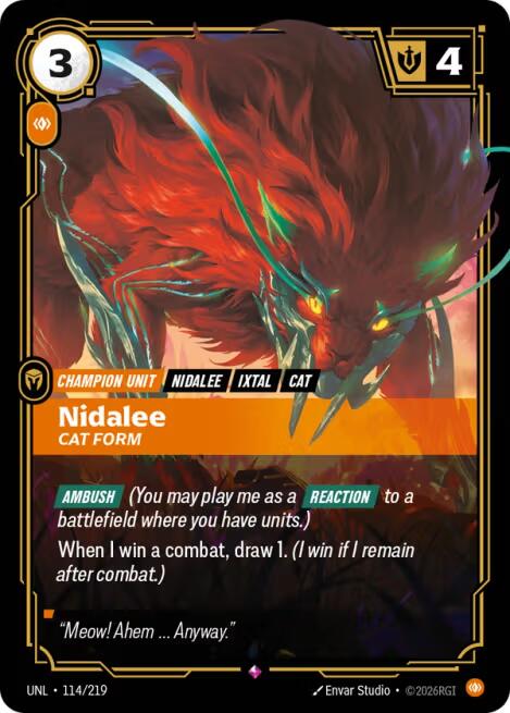 Riftbound: League of Legends Trading Card Game: Nidalee - Cat Form card image