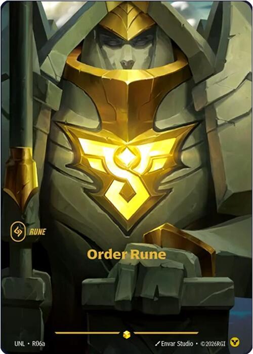Riftbound: League of Legends Trading Card Game: Order Rune (Alternate Art) card image