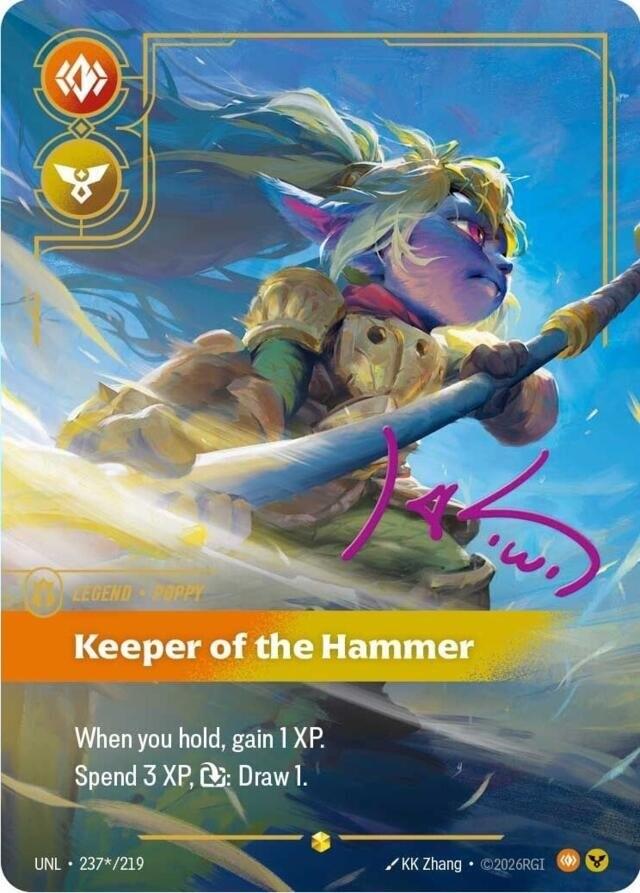 Riftbound: League of Legends Trading Card Game: Poppy - Keeper of the Hammer (Signature) card image