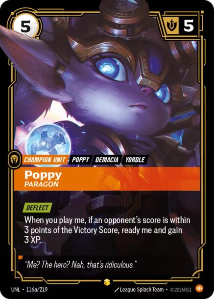 Riftbound: League of Legends Trading Card Game: Poppy - Paragon (Alternate Art) card image