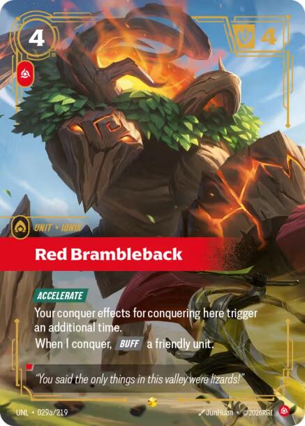 Riftbound: League of Legends Trading Card Game: Red Brambleback (Alternate Art) card image