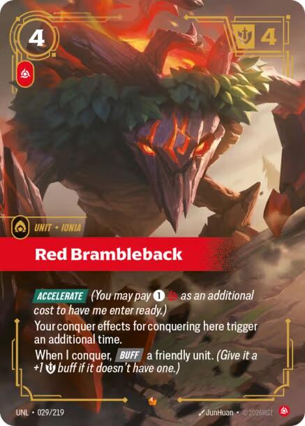 Riftbound: League of Legends Trading Card Game: Red Brambleback card image