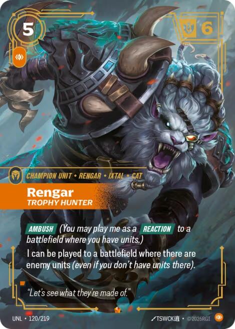 Riftbound: League of Legends Trading Card Game: Rengar - Trophy Hunter card image