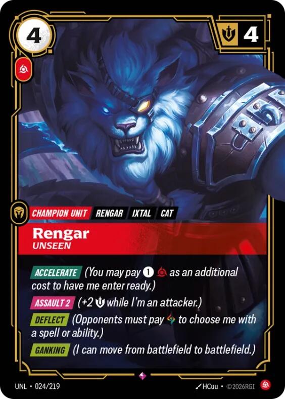 Riftbound: League of Legends Trading Card Game: Rengar - Unseen card image