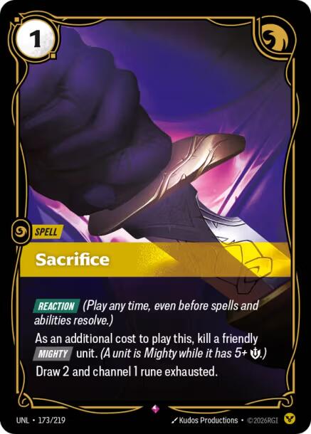 Riftbound: League of Legends Trading Card Game: Sacrifice card image