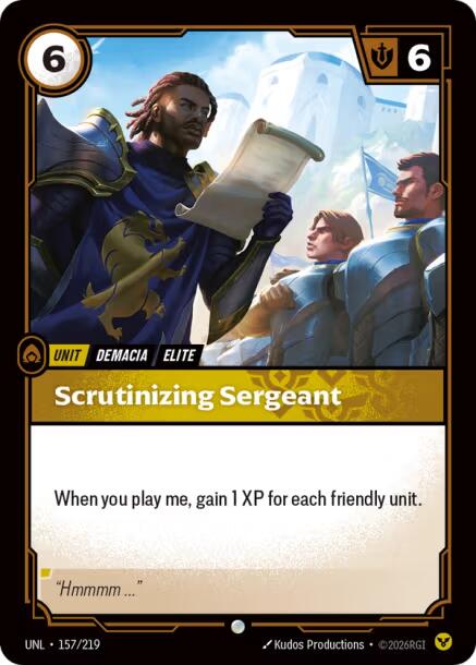 Riftbound: League of Legends Trading Card Game: Scrutinizing Sergeant card image