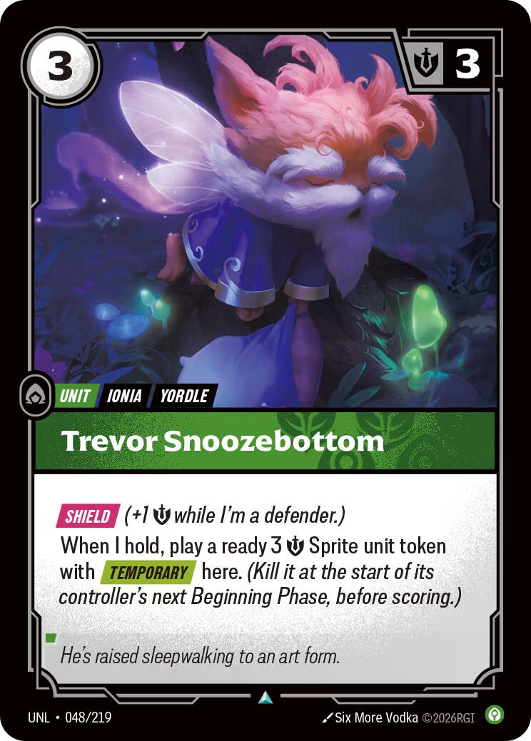 Riftbound: League of Legends Trading Card Game: Trevor Snoozebottom card image