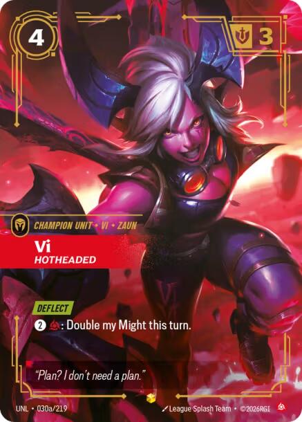 Riftbound: League of Legends Trading Card Game: Vi - Hotheaded (Alternate Art) card image