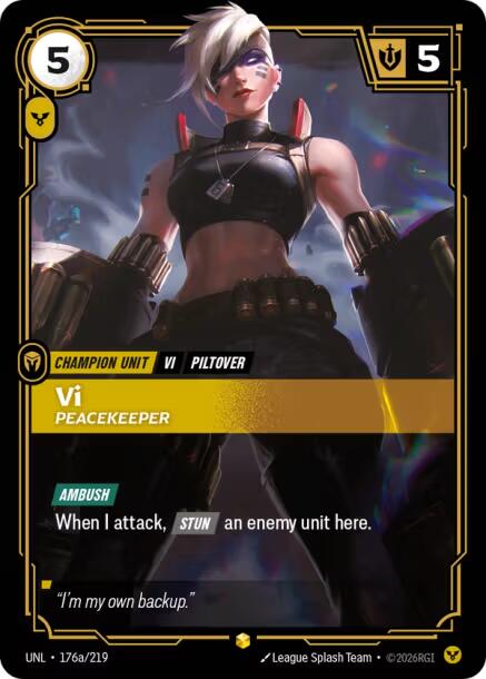 Riftbound: League of Legends Trading Card Game: Vi - Peacekeeper (Alternate Art) card image