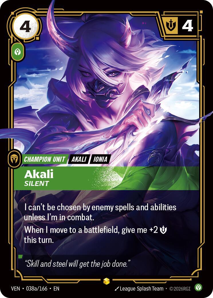 Riftbound: League of Legends Trading Card Game: Akali - Silent (Alternate Art) card image