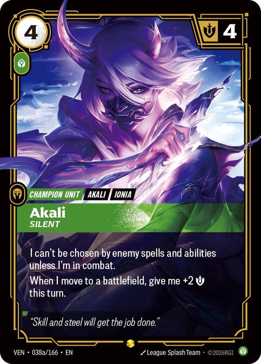 Riftbound: League of Legends Trading Card Game: Akali - Silent (Alternate Art) card image