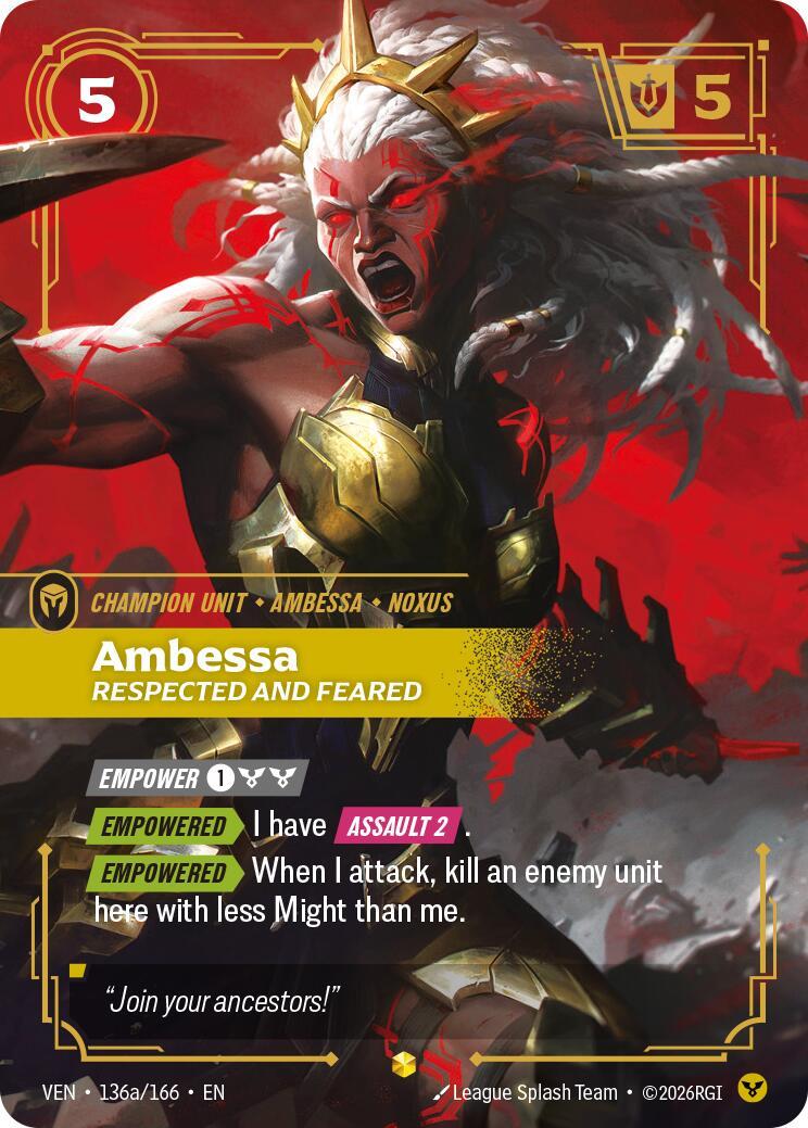 Riftbound: League of Legends Trading Card Game: Ambessa - Respected and Feared (Alternate Art) card image