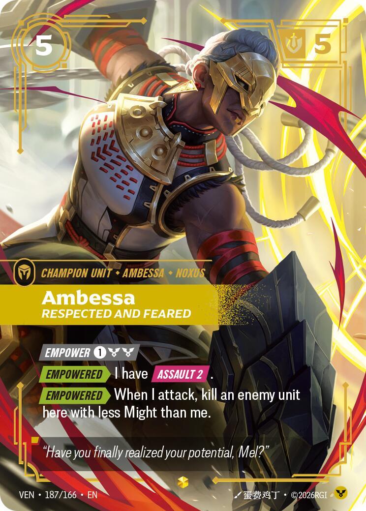 Riftbound: League of Legends Trading Card Game: Ambessa - Respected and Feared (Overnumbered) card image
