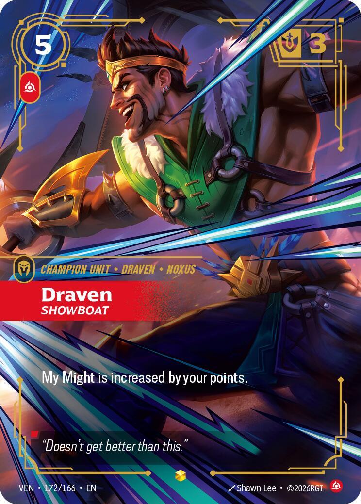 Riftbound: League of Legends Trading Card Game: Draven - Showboat (Overnumbered) card image