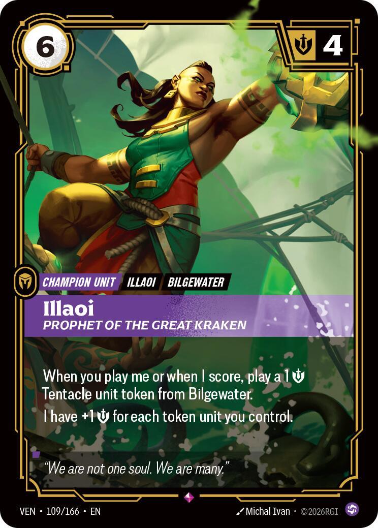 Riftbound: League of Legends Trading Card Game: Illaoi - Prophet of the Great Kraken card image