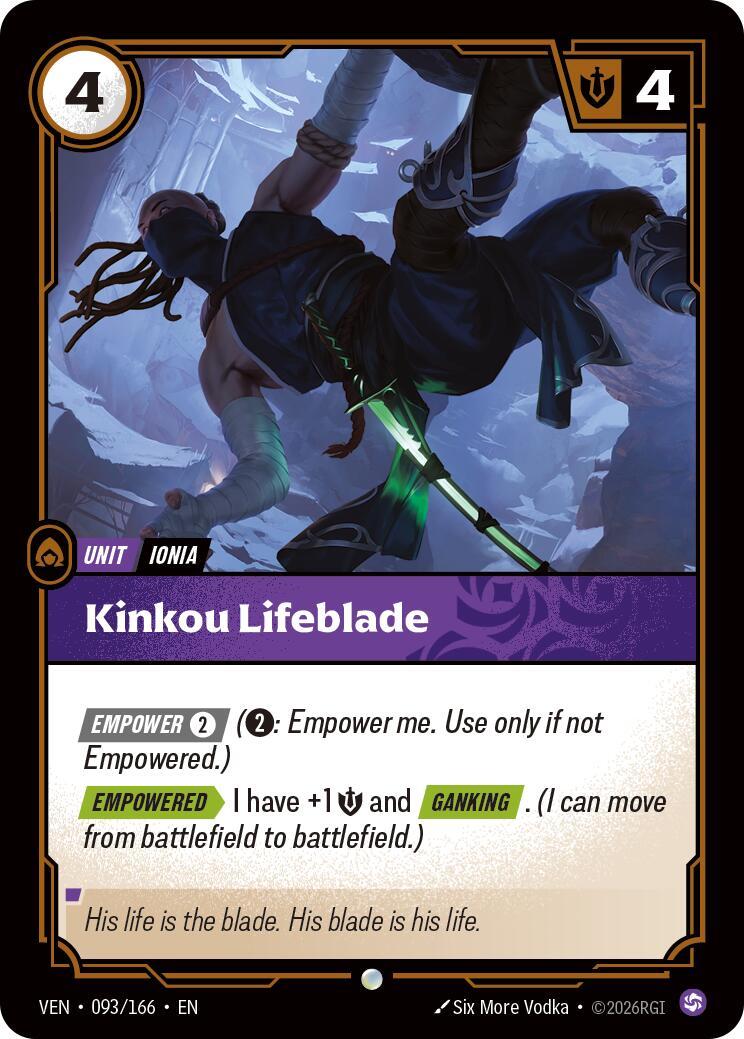 Riftbound: League of Legends Trading Card Game: Kinkou Lifeblade card image