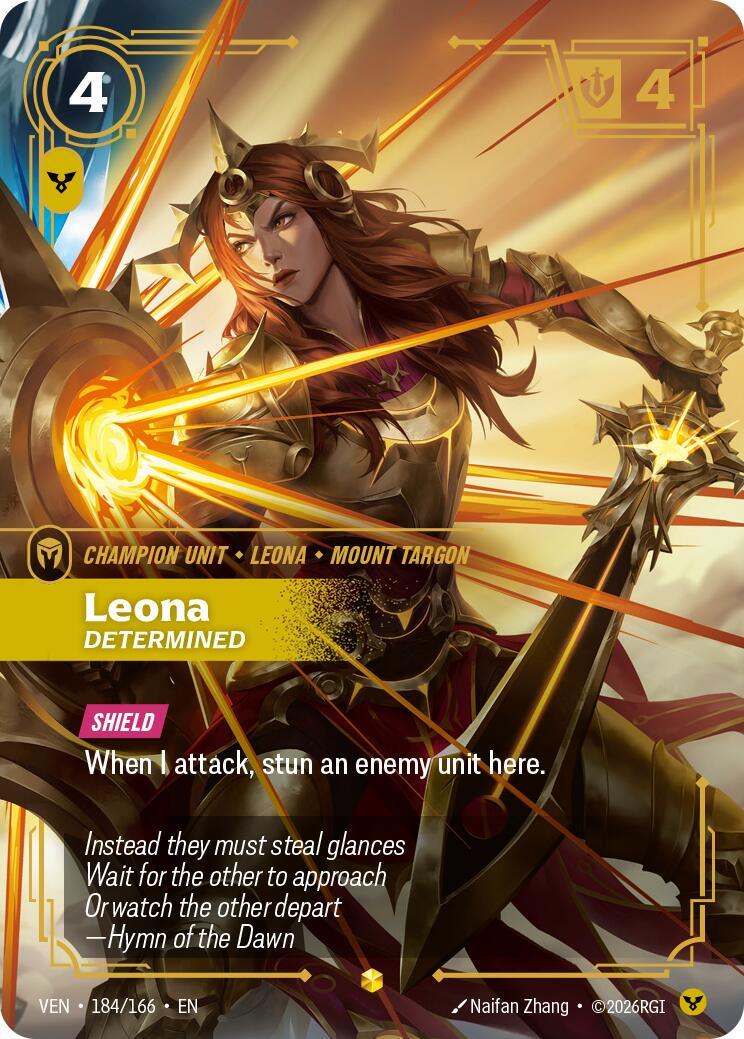 Riftbound: League of Legends Trading Card Game: Leona - Determined (Overnumbered) card image