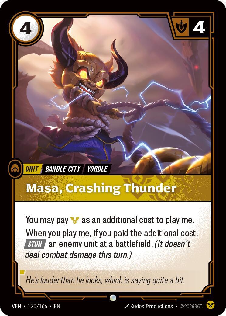 Riftbound: League of Legends Trading Card Game: Masa, Crashing Thunder card image