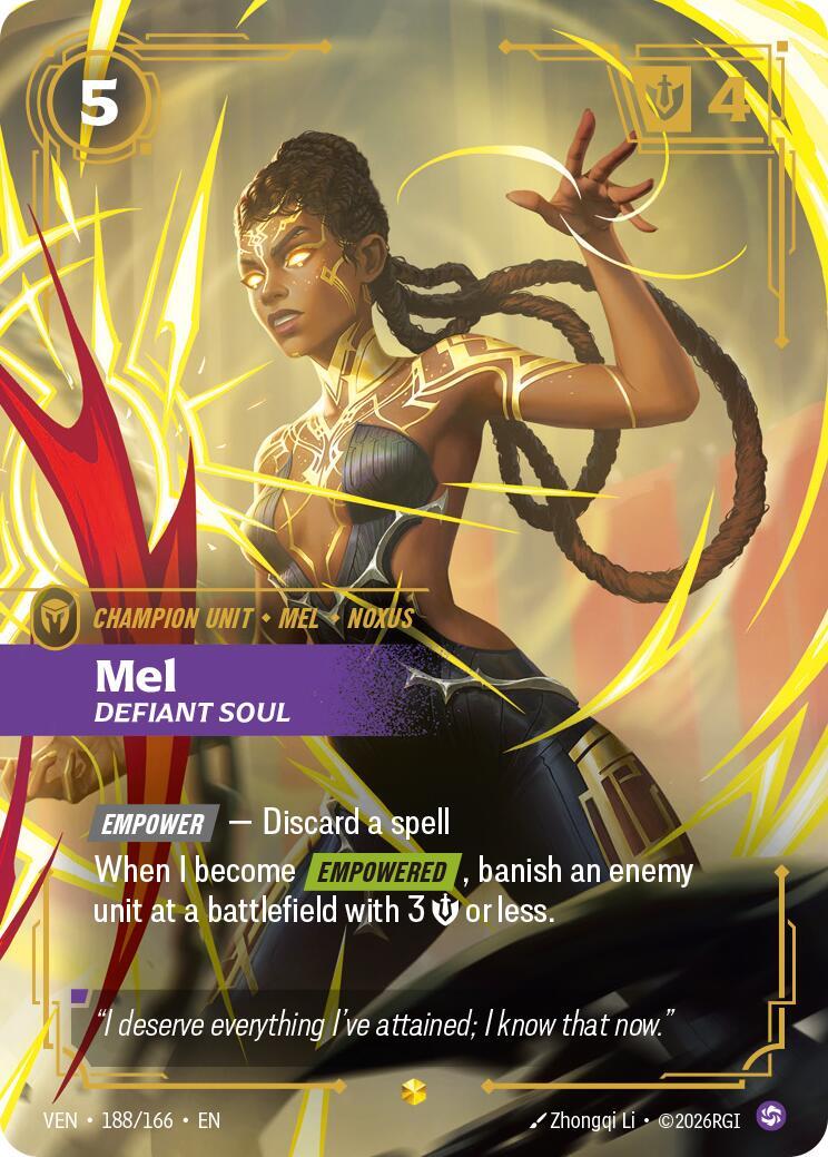 Riftbound: League of Legends Trading Card Game: Mel - Defiant Soul (Overnumbered) card image