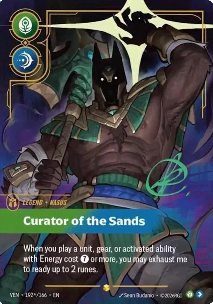 Riftbound: League of Legends Trading Card Game: Nasus - Curator of the Sands (Signature) card image